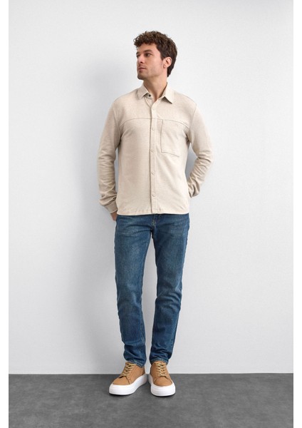 Pamuklu Regular Fit Klasik Yaka Uzun Kollu Gömlek Erkek Gömlek B35W22005 117 fırsatları