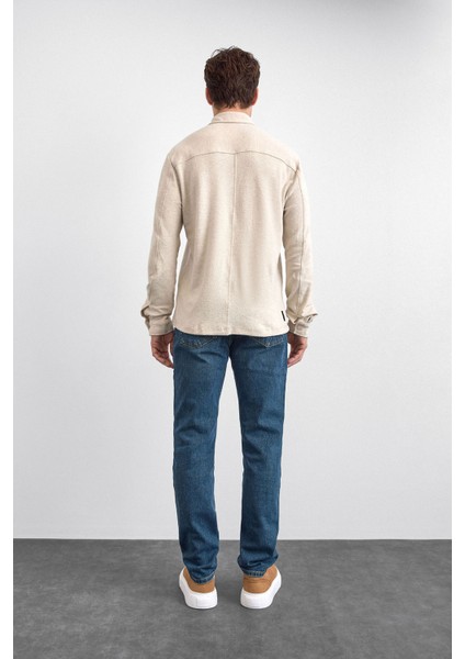 Pamuklu Regular Fit Klasik Yaka Uzun Kollu Gömlek Erkek Gömlek B35W22005 117