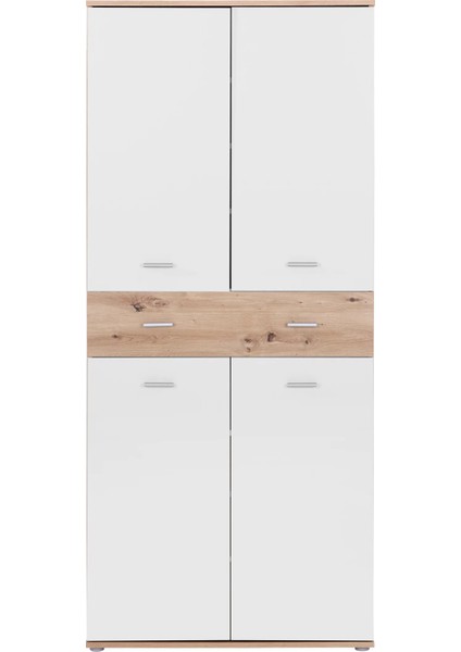 Tartu Ayakkabılık - Çok Amaçlı Dolap - Atlantikçam-Beyaz - 80 cm