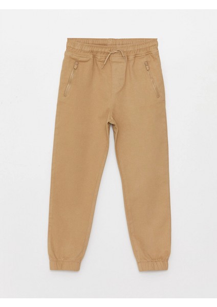 Lcw Kids Bej Rahat Kalıp Beli Lastikli Erkek Çocuk Jogger Pantolon