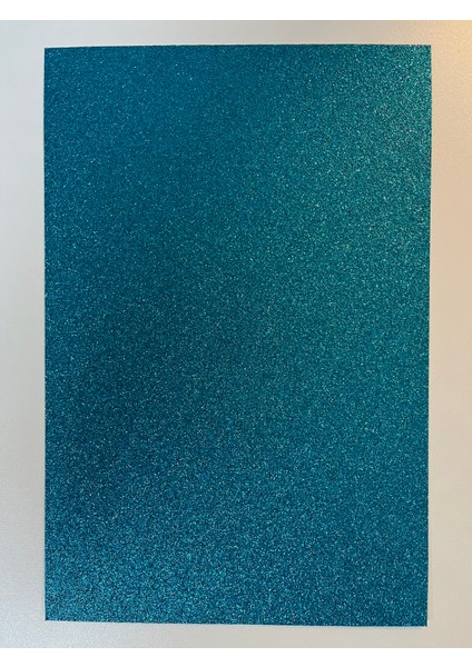 Dökülmeyen Simli Kağıt 10'lu Turkuaz Mavi Renk 20X30CM