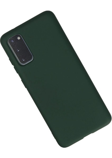 Samsung Galaxy S20 Kılıf Nano Içi Kadife Silikon - Koyu Yeşil fiyatları