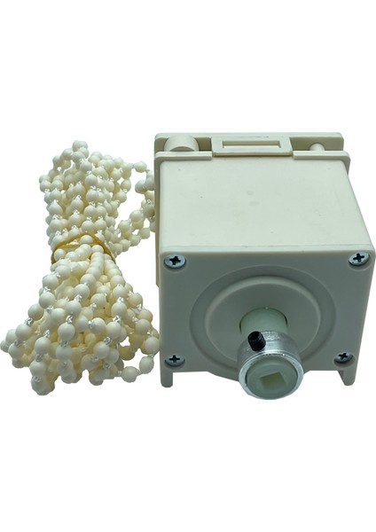 50MM Ahşap Jaluzi Redüktörlü Zincir Mekanizma Krem