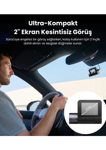 70MAİ Araç Kamerası A410 Ön Kamera+ RC21 Arka Kamera Set 2.5k + 1080P Çift Kamera