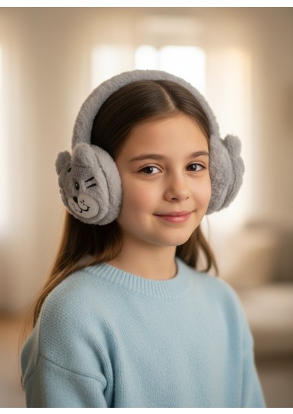 Hayvan Figürlü Peluş Çocuk Kulaklık