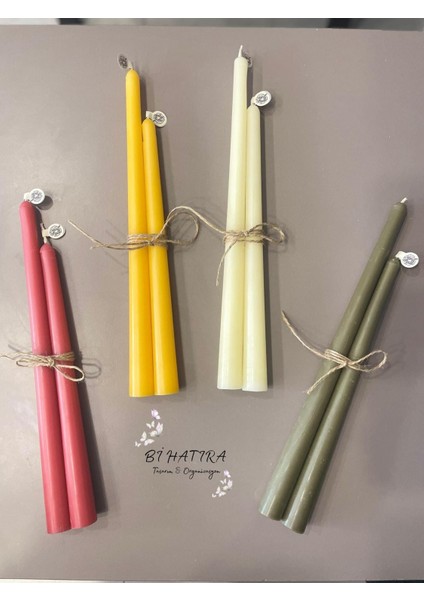 Elyapımı Şamdan Mum Renk Belirtiniz!!!(30 Cm-25 cm 1 Set Fiyatıdır)