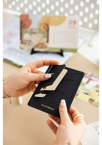 2026 Yılı Karton Ayaklı Masa Takvimi Kawaii - 12X20 cm modelleri