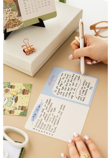 2026 Yılı Karton Ayaklı Masa Takvimi Kawaii - 12X20 cm indirimleri