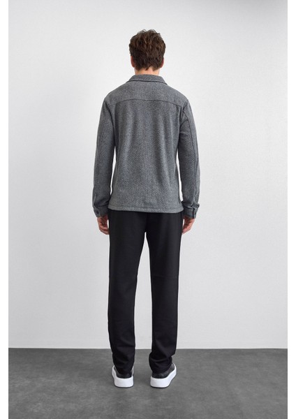 Pamuk Karışımlı Regular Fit Klasik Yaka Uzun Kollu Gömlek Erkek Gömlek B35W22003 105