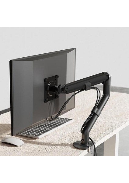15-32 Inç Monitör Braketi Masa Üstü Stand Kolu Siyah (Yurt Dışından)
