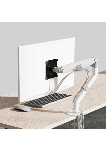 15-32 Inç Monitör Braketi Masa Montaj Standı Kolu Beyaz (Yurt Dışından)