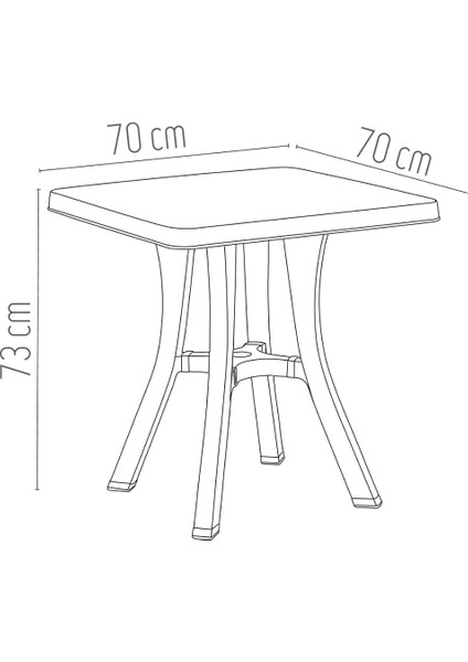 Royal 70X70 Bahçe ve Balkon Masası fiyatları