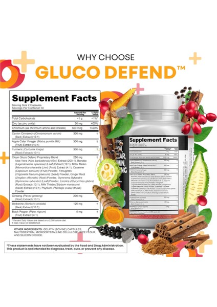 Ceylon Cinnamon + Berberine Turmeric Apple Cider Vinegar Ginseng Bitter Melon Gymnema Milk Thistle Fenugreek 60 Capsul. fiyatları