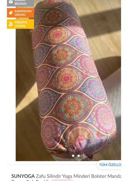 Silindir Yoga Minderi (Bolster) – Meditasyon ve Yoga Destek Yastığı