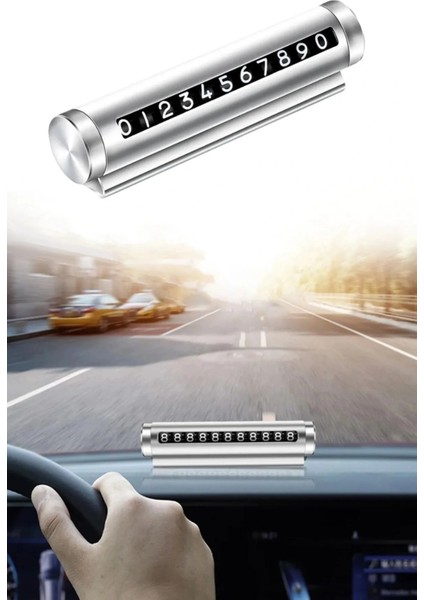 Çevirmeli Araç Içi Telefon Numaralık Çevirmeli Alüminyum Oto Park Numaratörü