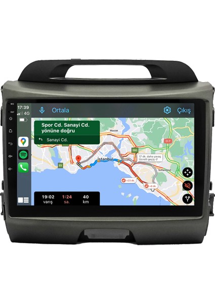 Kia Sportage Android Multimedya Ekran (2011-2015) | 2gb/4gb/8gb Ram – Carplay – Android Auto – Navigasyon – Google Play – Geri Görüş Kamerası – Soket Sokete Uyumlu