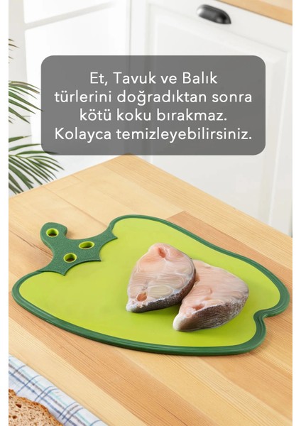 Dolma Biber Figürlü Kaydırmaz Kesme Tahtası Doğrama Panosu indirimleri