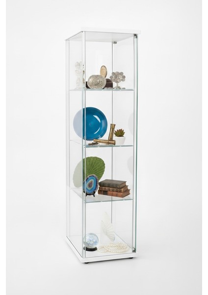 3 RAFLI SADE CAMLI VİTRİN BEYAZ (gümüşlük,kitaplık, sunu,sergi vitrini) indirimleri