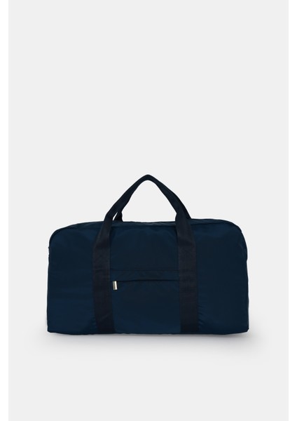 Lacivert Renk Kadın & Erkek Spor Çantası, Paraşüt Kumaş Önü Cepli Unisex Spor Fitness Gym Çantası