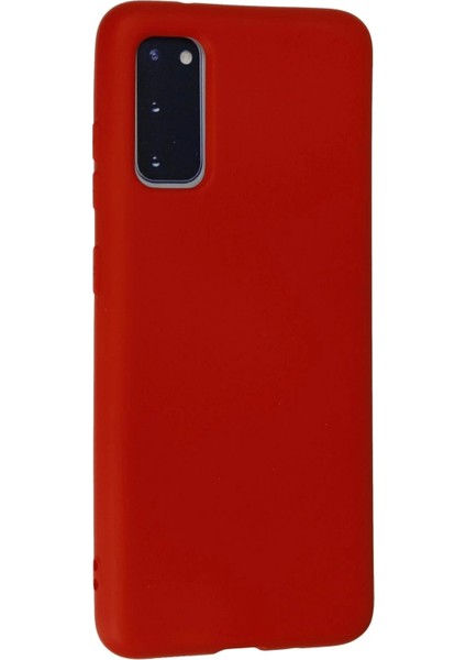 Samsung Galaxy S20 Kılıf Nano Içi Kadife Silikon - Kırmızı modelleri