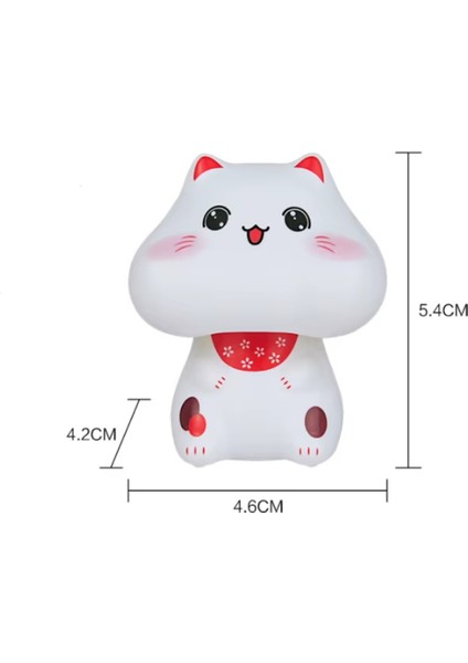 Tomvorks Sevimli Kedi Güneş Işığı Indüksiyon Plastik Heykel Restoranlar Araba Kontrol Paneli Için Şanslı Başını Sallayan Kedi (Küçük Model))