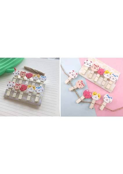 Ipli Mandallı Kedili Fotoğraf Albümü Kedi Kafası Şekilli Mandal