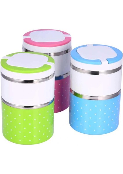 Yemek Termosu 2li Tutacaklı Sefer Tası - Hiper 2 Katlı Yemek Termos