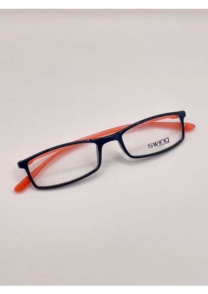 Dikdörtgen – Turuncu Saplı Unisex Gözlük Çerçevesi – Optik Cam Değişimine Uygun modelleri