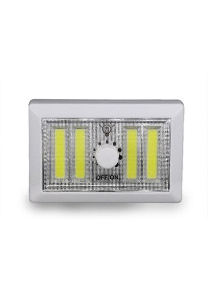 4 Ledli Pilli LED Lamba Güç Ayarlı LED Portatif Lamba LED Işık - Mıknatıslı Yapışkanlı