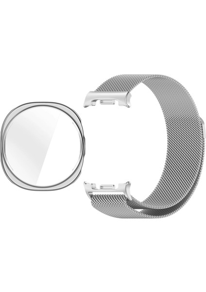 Samsung Galaxy Watch8 44MM Için Tpu Kapaklı Metal Saat Kayışı (Yurt Dışından)