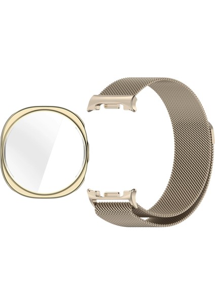 Samsung Galaxy Watch8 40MM Için Tpu Kapaklı Metal Saat Kayışı (Yurt Dışından)