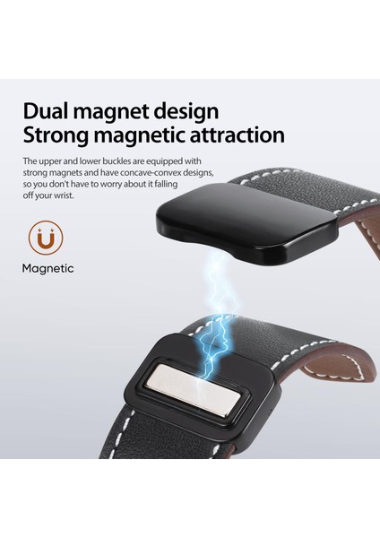 Samsung Galaxy Watch8 / Watch8 Classic Için Manyetik Pu Kayış (Yurt Dışından) fırsatları