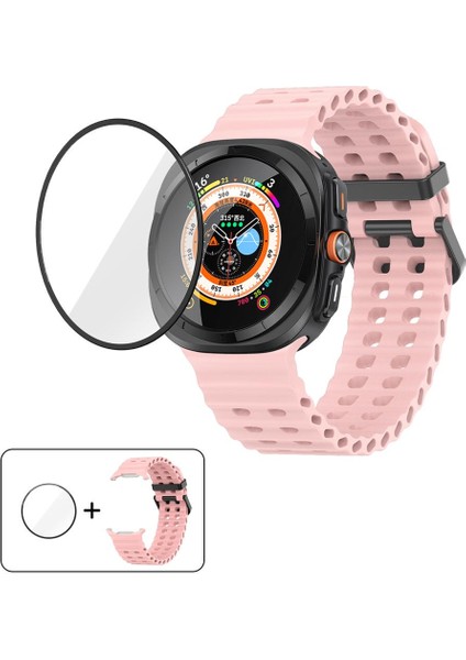 Samsung Galaxy Watch Ultra 47MM Için Filmli Silikon Kayış (Yurt Dışından)