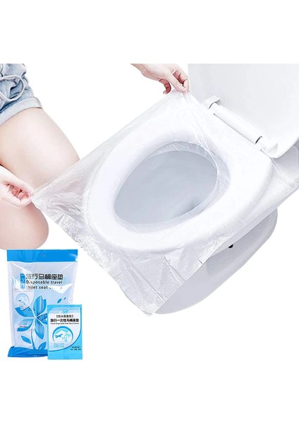 50 Adet Biyobozulur Klozet Kapağı Poşeti Seyahat Tipi Taşınabilir Klozet Kılıfı