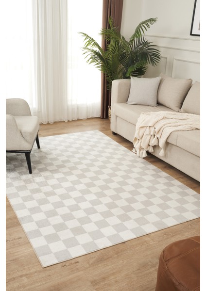 Damas 4002 Gri Hav Toz Vermez Salon Mutfak Koridor Oturma Odası Yolluk Halı Makine Halısı