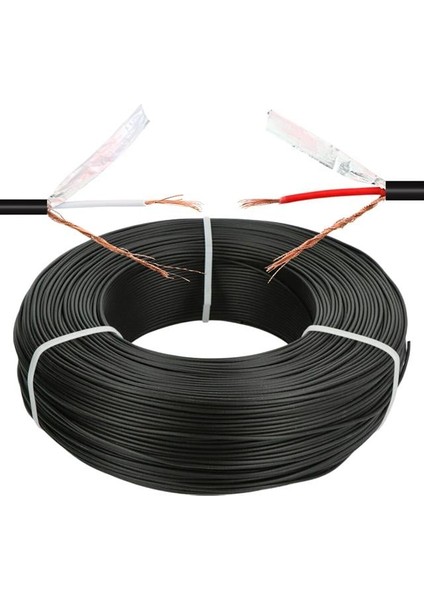 AV808 Profesyonel 2 Damarlı Blendajlı Enstrüman Mikrofon Ses Kablosu 100 Metre Od 8.0 (Folyo Zırhlı)