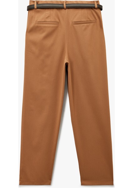Cepli Pile Detaylı Kemerli Havuç Pantolon fiyatları
