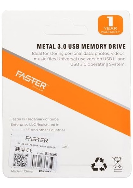 Faster 32 GB Metal USB Flash Bellek fiyatları