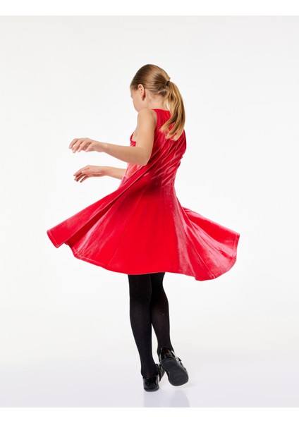 Bisiklet Yaka Kolsuz Pileli Kadife Elbise fiyatları