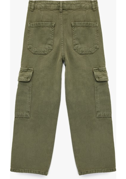 Cep Detaylı Loose Fit Pamuklu Kargo Pantolon fiyatları