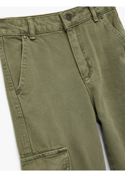 Cep Detaylı Loose Fit Pamuklu Kargo Pantolon modelleri