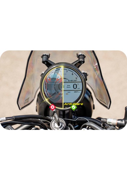 Royal Enfield 2024 Guerrilla 450 (Dash/flash) - 2023-2025 Himalayan 450 4" Ipg Anti-Glare Parlama Önleyici Ekran Koruyucu fiyatları
