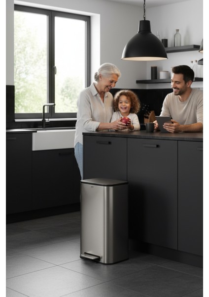 Titan 30 L Metal Pedallı Çöp Kovası Çelik | Dayanıklı, Kolay Temizlik Çıkarılabilir Yıkanabilir İç Sepet, Hijyenik Kullanım fiyatları