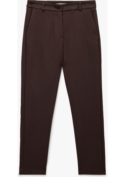 Normal Bel Yan Cepli Kumaş Cigarette Pantolon