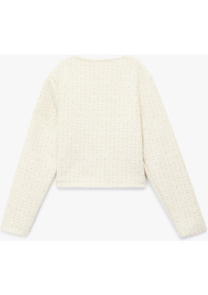 Düğmeli Uzun Kollu Bisiklet Yaka Crop Tüvit Ceket fiyatları