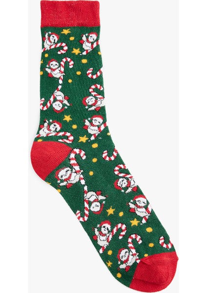 Yılbaşı Temalı Pamuklu Soket Çorap fiyatları