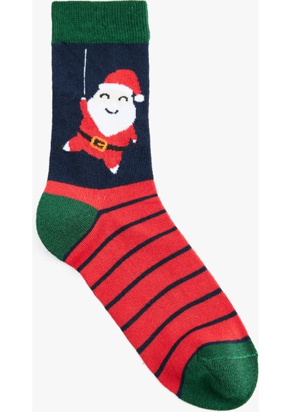 Noel Baba Baskılı Pamuklu Soket Çorap fiyatları