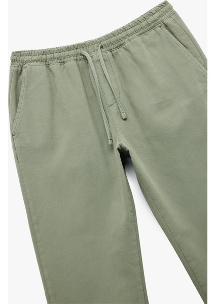 Beli Bağcıklı Pamuklu Cep Detaylı Kanvas Chino Pantolon indirimleri
