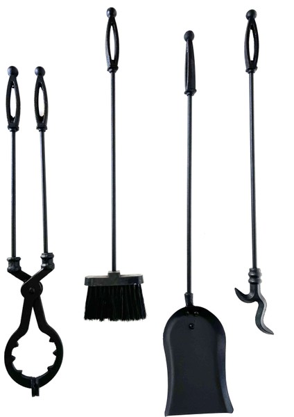 Şömine Maşa Takımı Yuvarlak Ayaklı Siyah fırsatları