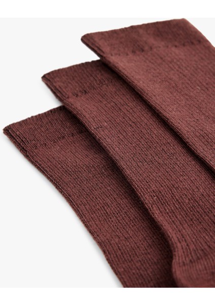 Pamuklu Soket 3'lü Çorap Seti modelleri